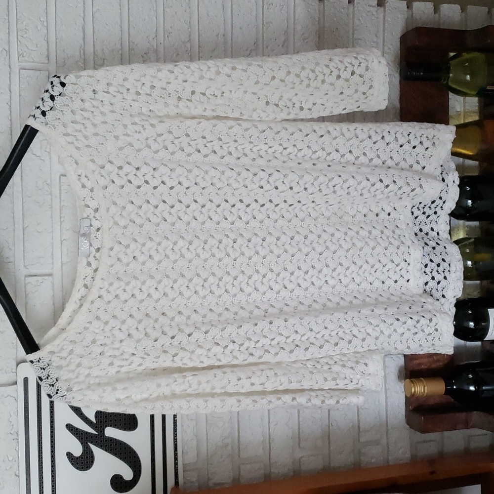 Cream knit top